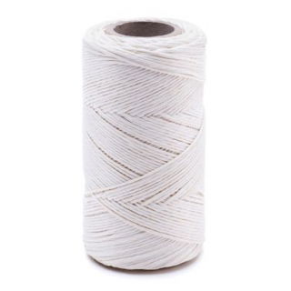 Nić lniana - nabłyszczana, biała - 100g/120m