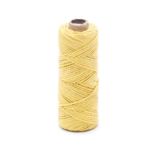 Nić lniana - nabłyszczana, żółta - 20g/30m