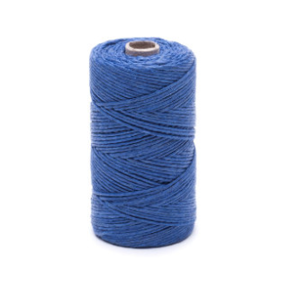 Nić lniana - nabłyszczana, niebieska - 50g/60m