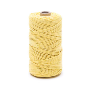 Nić lniana - nabłyszczana, żółta - 50g/60m