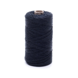 Nić lniana - nabłyszczana, czarna - 50g/60m