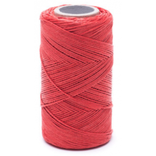 Nić lniana - nabłyszczana, czerwona - 100g/120m