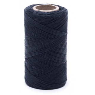 Nić lniana - nabłyszczana, czarna - 100g/120m