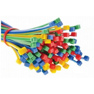 Opaski zaciskowe, trytytki, zipy - 200 x 3,6 mm - żółte - 100 szt.