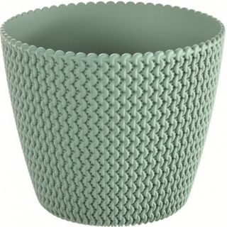 Doniczka okrągła "pleciona" Splofy - 16 cm - szałwia