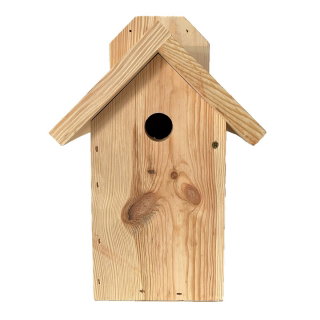 Budka lęgowa dla ptaków do montowania na ścianach i murach - sikorek, wróbli i kowalików - surowa