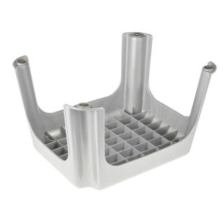 Taboret plastikowy - jasnosrebrny