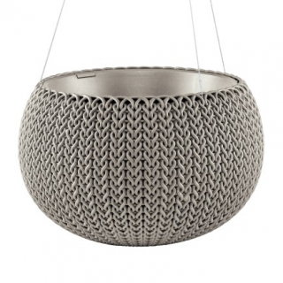 Doniczka wisząca Cozies M - śr. 36 cm - piaskowa
