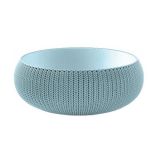 Doniczka niska Cozies - misa - śr. 54 cm - niebieska