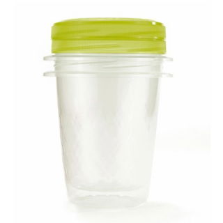 Zestaw 2 zakręcanych pojemników na żywność - Take Away Twist - 1 litr - zielony