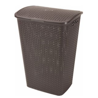 Kosz na bieliznę My Style - 55 litrów - ciemny brąz