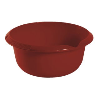 Miska okrągła z wylewką - śr. 20 cm - czerwony bordo