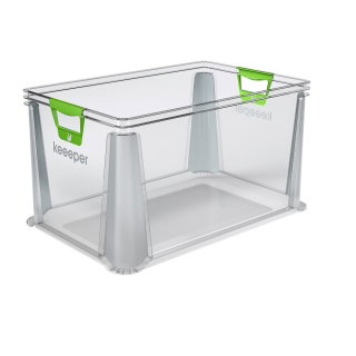 Pojemnik eurobox z miękkimi uchwytami - 64 litry - transparentny