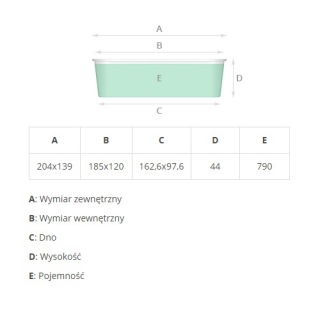Foremka aluminiowa do pieczenia - podłużna - do szarlotki, pasztetów i ryb - 790 ml - 15 szt.
