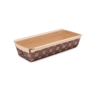 Foremka papierowa do pieczenia Plumcake - prostokątna - 17 x 11 x 4,5 cm - 5 szt.