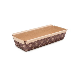 Foremka papierowa do pieczenia Plumcake - prostokątna - 21,6 x 9 x 3 cm - 20 szt.