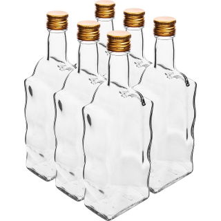 Butelka Klasztorna z zakrętką - biała - 500 ml - 6 szt.