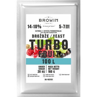 Drożdże gorzelnicze TurboFruit  - 100 litrów - 160 g