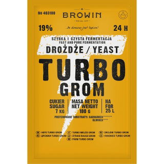 Drożdże gorzelnicze Turbo - Grom 24 h - 180 g