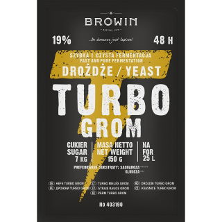 Drożdże gorzelnicze Turbo - Grom 48 h - 120 g
