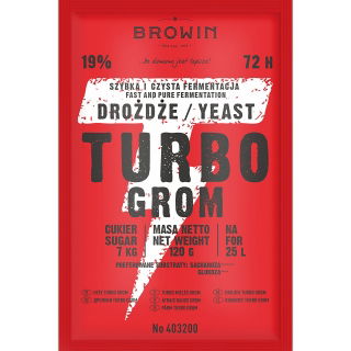 Drożdże gorzelnicze Turbo - Grom 72h - 120 g