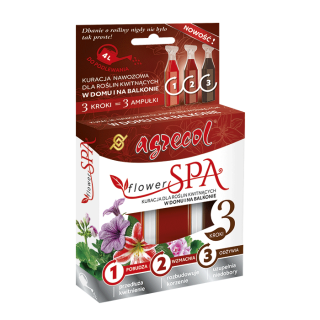 Flower SPA - kuracja dla roślin balkonowych - zestaw optymalnie dobranych nawozów - Agrecol - 3 x 30 ml
