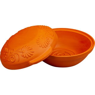 Kamionka - garnek rzymski - idealny do pieczenia - 4 l - okrągły - brązowy