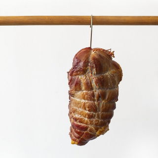 Nici wędliniarskie bawełniane, czerwono-białe - 100 g - 240 ⁰C