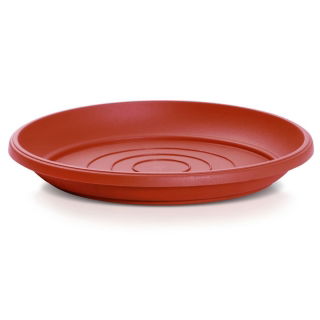Doniczka zewnętrzna niska Terra + podstawka - 20 cm - terakota