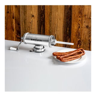Nadziewarka pozioma do kiełbas, kabanosów, salami i innych wędlin - na 1,5 kg mięsa z silikonowym tłokiem