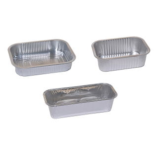 Foremki do pieczenia pasztetu - podłużne, aluminiowe - 3 rozmiary - 13 szt.