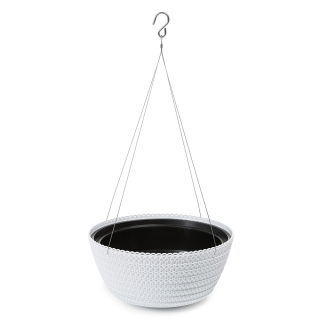 Misa okrągła wisząca Jersey - 24 cm - biała