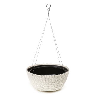 Misa okrągła wisząca Jersey - 24 cm - kremowa