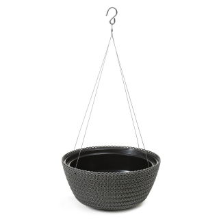 Misa okrągła wisząca Jersey - 24 cm - antracytowa