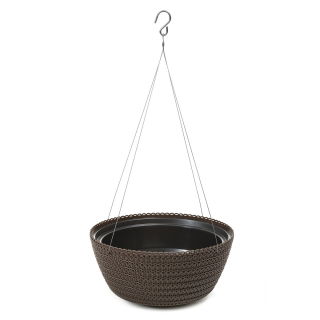 Misa okrągła wisząca Jersey - 24 cm - mokka