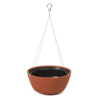 Misa okrągła wisząca Jersey - 24 cm - ceglasta