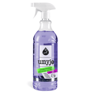 Umyje - skuteczny płyn do mycia szyb, luster, glazury i luksferów - nie zostawia smug - zapach maciejki - Mill Clean - 1,22 l