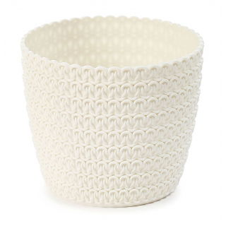 Osłonka okrągła Magnolia Jersey - 16 cm - kremowa