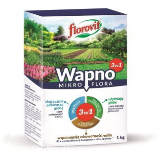 Wapno granulowane 3 w 1 - wapno, pożyteczne organizmy i humus - Mikroflora - Florovit - 1 kg