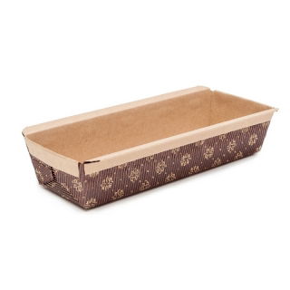 Foremka papierowa do pieczenia Plumcake - prostokątna - 21,6 x 9 x 3 cm - 5 szt.