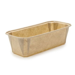 Foremka papierowa do pieczenia Plumpy - prostokątna - 15,8 x 5,5 x 5,2 cm - złota - 6 szt.