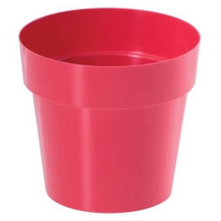 Doniczka okrągła prosta - 16 cm - malinowa