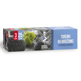 Woreczki na mrożonki z klipsami - 3L - 25 szt.