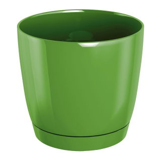 Doniczka okrągła + podstawka Coubi - 10 cm - oliwka