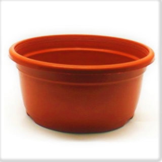 Doniczki produkcyjne okrągłe - misa, terakota - 21 x 11,5 cm - 5 szt.