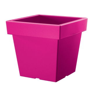 Lekka doniczka kwadratowa Lofly - 19 cm - fuksja