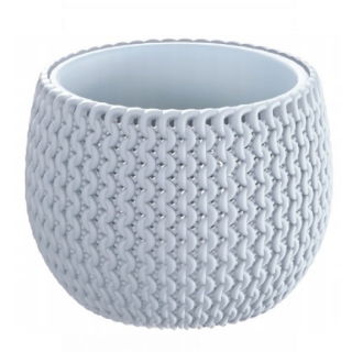 Doniczka okrągła + wkład Splofy Bowl - 18 cm - lodowy szary