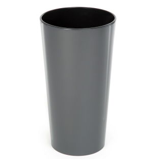 Doniczka okrągła wysoka Lilia - 19 cm - antracyt
