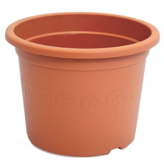 Doniczka okrągła Plastica - 17 cm - terakota