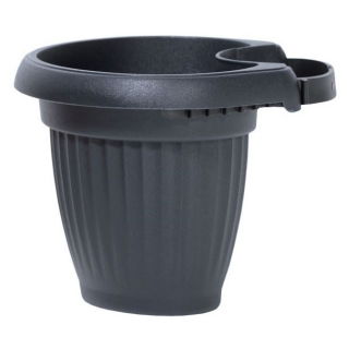 Doniczka zewnętrzna do zawieszenia na rynnie Terra śr. 20 cm - antracyt